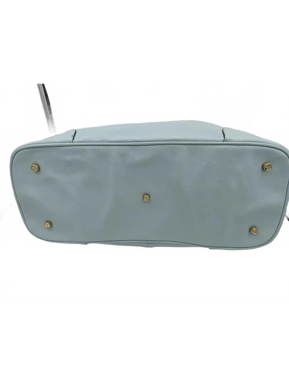 Segolene En Cuir Nadeen Powder Blue Leather Satchel Purse+Long Strap